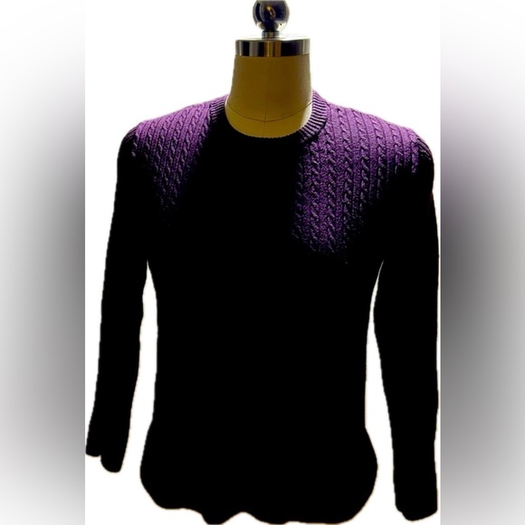 JEANNE PIERRE Sweaters - Jeanne Pierre- Purple cable knit sweater. Small.